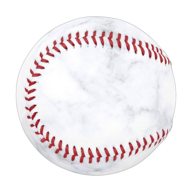 Balle De Baseball Texture Marbre blanc (Devant Gauche)