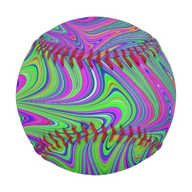 Balle De Baseball textures psychodeliques (Devant)