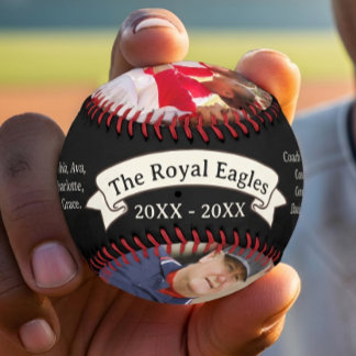 Balle De Baseball Thank You Coach Appreciation Photo & Team Roster