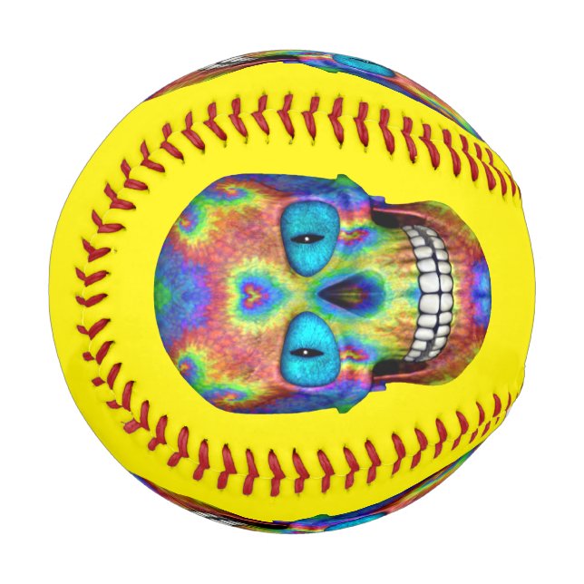 Balle De Baseball Tie Dye Crâne mort Zombie mort mort mort (Devant Gauche)