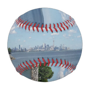 Balle De Baseball Toronto Vue Skyline Depuis Le Lac