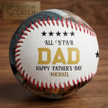 Tout Papa Star Photo Baseball Fête des Pères perso