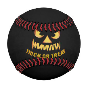 Balle De Baseball Trick or Treat avec visage de citrouille