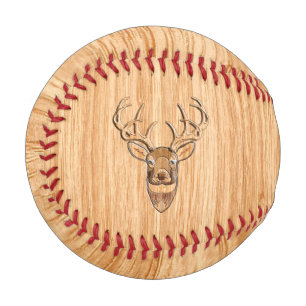 Balle De Baseball Trophée de la Tête de Cerf Blanc Style grain de