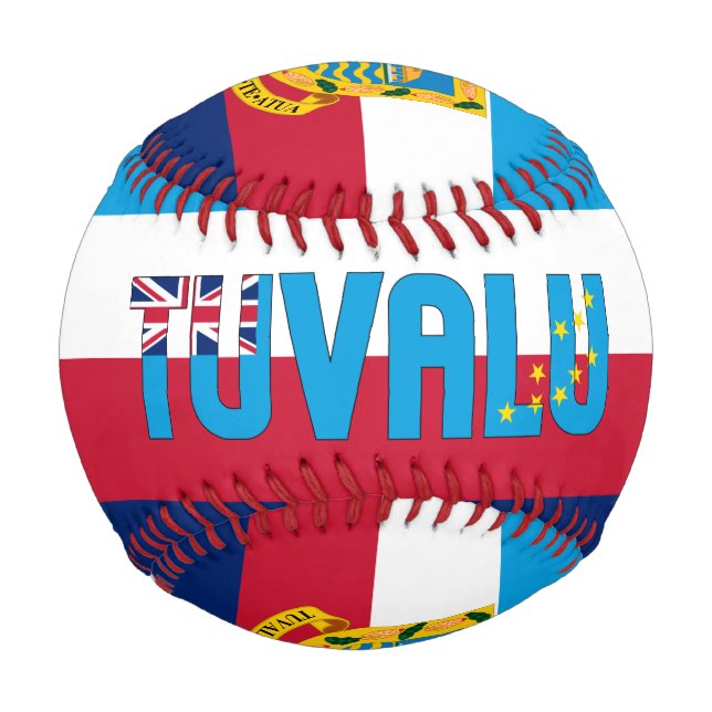 Balle De Baseball Tuvalu Drapeau et armoiries patriotique (Devant)