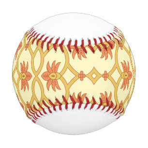 Balle De Baseball un arrière - plan jaune et blanc avec un