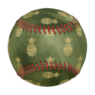 Balle De Baseball Vert Jungle Jaune Ananas Fruit Tropical