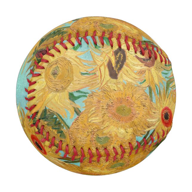 Balle De Baseball Vincent Van Gogh - Vase avec douze tournesols (Devant Gauche)