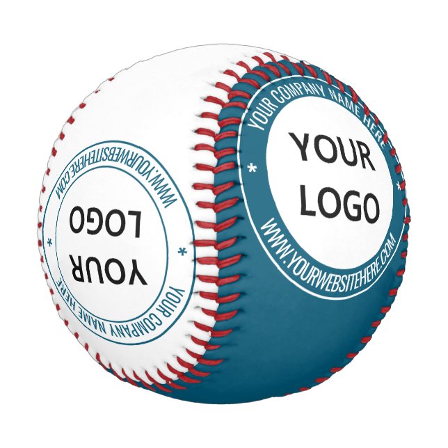 Balle De Baseball Votre logo Nom Site Web Baseball Timbre - Votre co (Angle)
