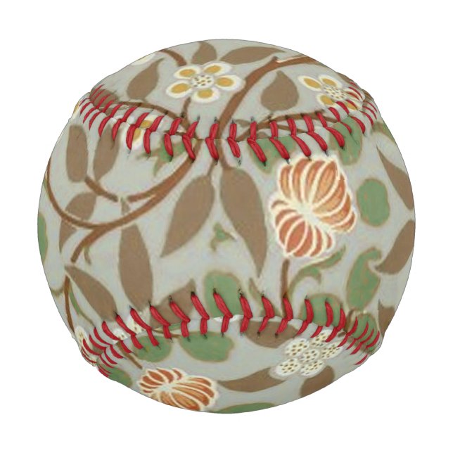 Balle De Baseball William Morris Clover Fleur botanique (Devant)