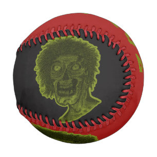 Balle De Baseball Zombie-Baseball -Rouge et noir vert