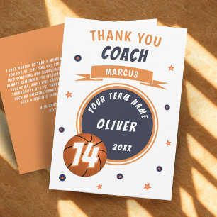Balle de basket-ball moderne Merci Coach 