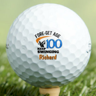 Balle de Golf 100e Anniversaire 100 Ans Cadeau Drô