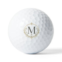 balle de golf à monogramme vintage personnalisée