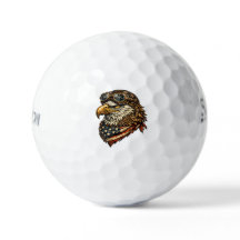 Balle de golf aigle chauve patriotique avec bandan