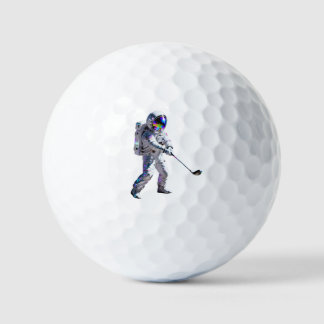 Balle de Golf Astronaute Holographique sur Mesure