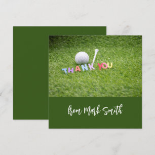 Balle de golf avec le mot Merci pour le golfeur