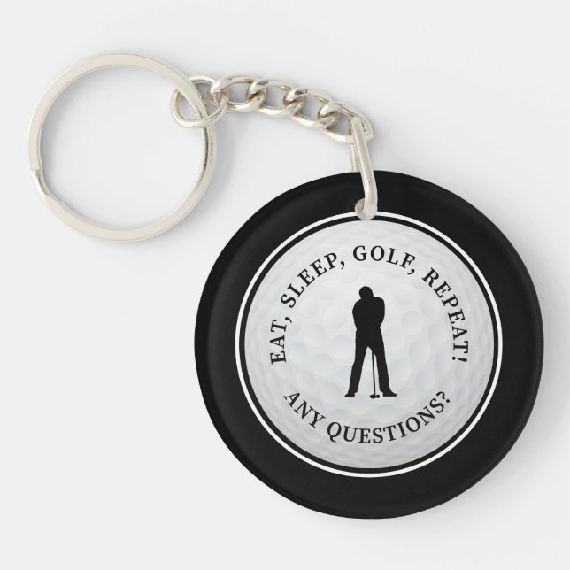 Balle de Golf Drôle Golfeur Monogramme Pour Lui No (Devant)