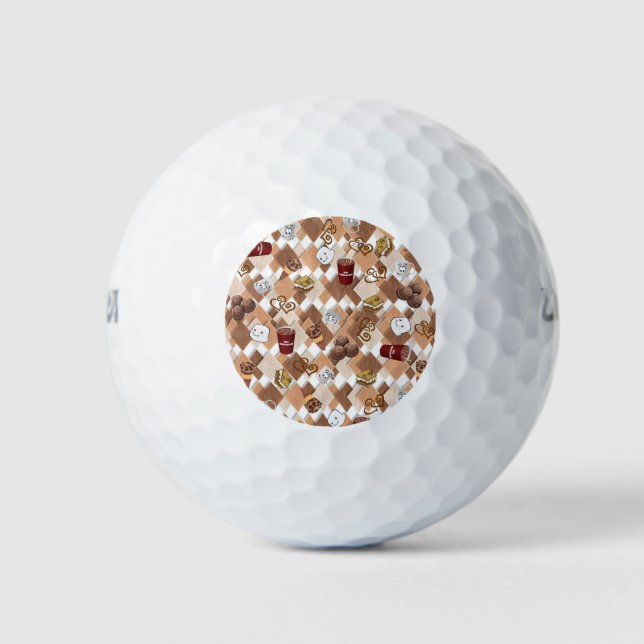 Balle de golf Hot Chocolat Marshmallows (Devant)