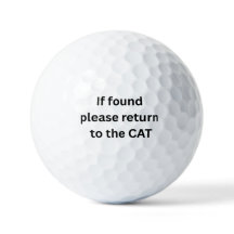 Balle de golf humour félin, Balle de golf drôle de