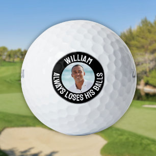 Balle de golf personnalisée drôle avec photo et no