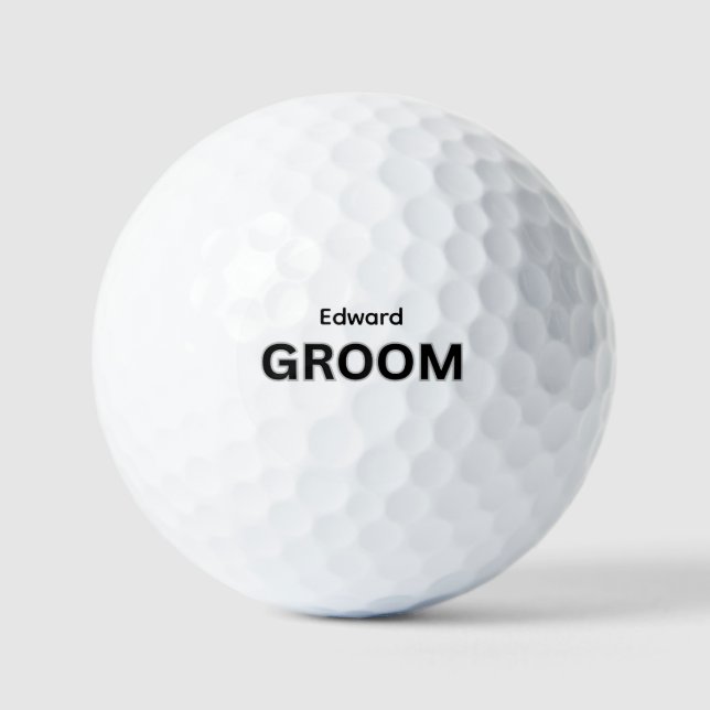 Balle de Golf Personnalisée Groom | Golf de Mariag (Recto)