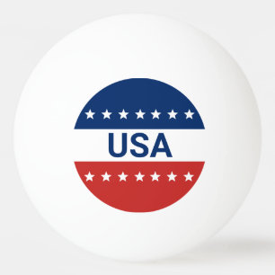 Balle De Ping Pong 250e anniversaire des États-Unis 1776 2026 Rouge B