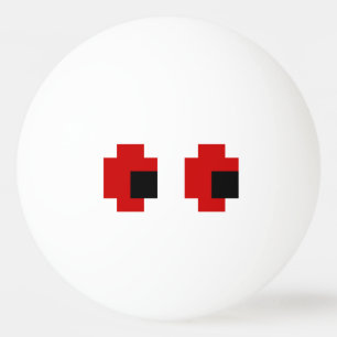 Balle De Ping Pong 8 bits Éffrayants yeux rouges