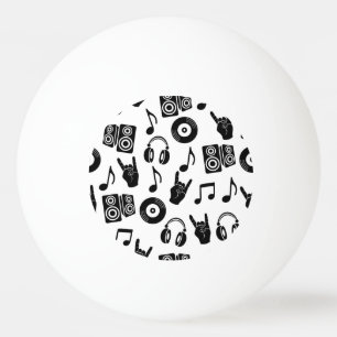 Balle De Ping Pong Accessoires musicaux : Motif Vintage monochrome.