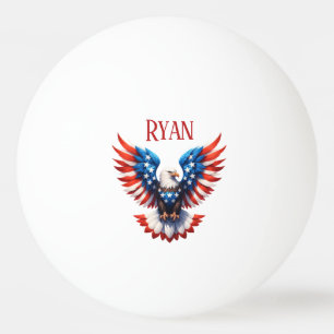 Balle De Ping Pong Aigle américain patriotique