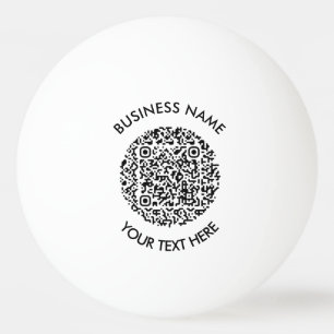 Balle De Ping Pong Ajouter votre propre entreprise Code QR Logo Minim