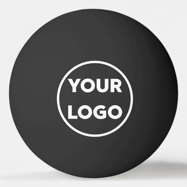 Balle De Ping Pong Ajoutez votre logo d'entreprise en noir (Devant)