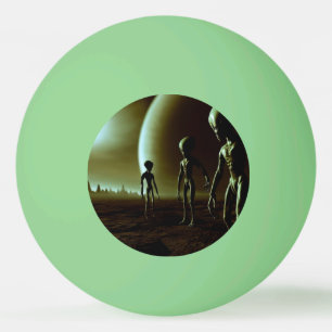 Balle De Ping Pong ALIENS gris SF sur la planète Alien (1)