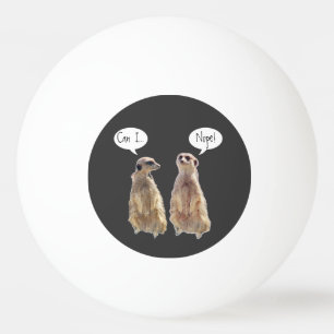 Balle De Ping Pong Amusant, mignon meerkats en conversation