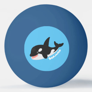 Balle De Ping Pong Amusante baleine orque mignonne dessin animé