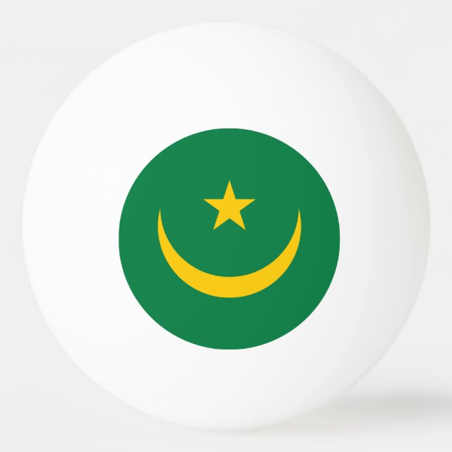 Balle De Ping Pong Ancien drapeau mauritanien (Devant)