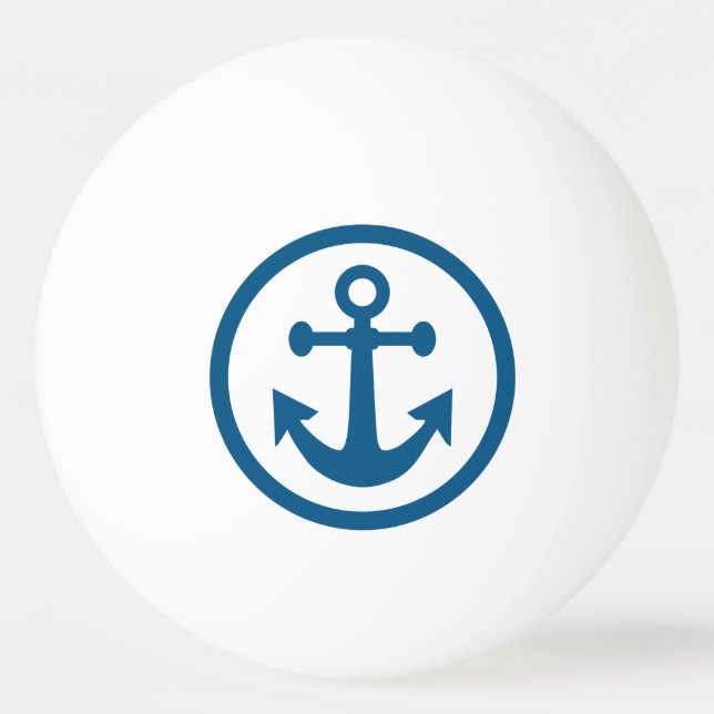 Balle De Ping Pong Ancre nautique personnalisé monogramme ping pong b (Devant)