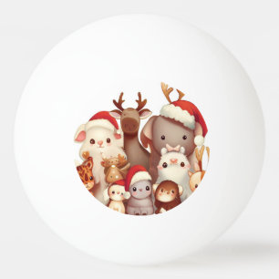Balle De Ping Pong Animaux de Noël (3)
