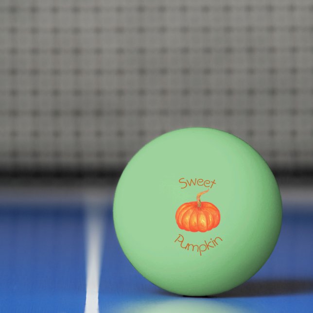 Balle De Ping Pong Aquarelle douce orange citrouille Ping Pong Ball (Filet)
