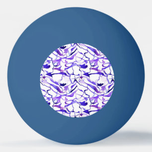 Balle De Ping Pong Aquarelle violette mignonne abstraites lignes moti