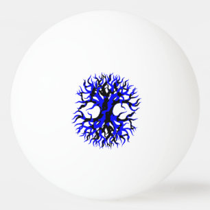 Balle De Ping Pong Arbre de la vie bleu