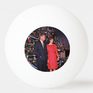 Balle De Ping Pong Arbre de Noël Président John Kennedy & Jacqueline