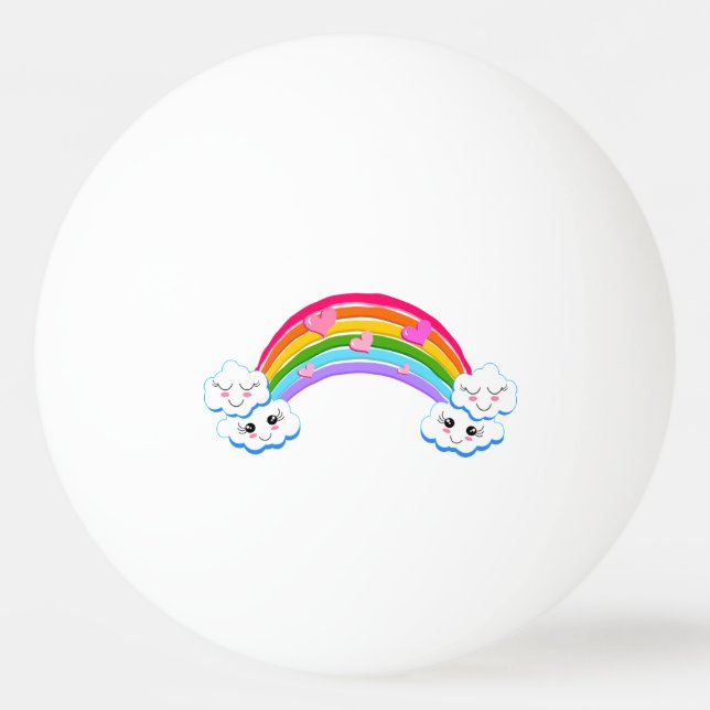 Balle De Ping Pong Arc-en-ciel nuages Ping Ping Balls (Dos)