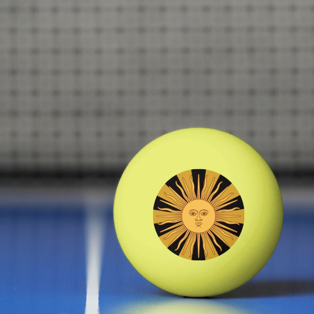 Balle De Ping Pong Argentine Golden Sun, Sol de Mayo Sports (Filet)