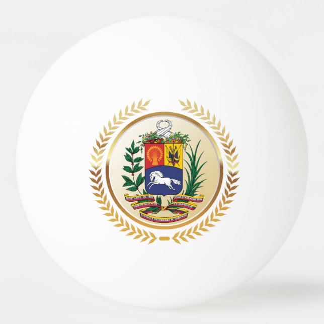 Balle De Ping Pong Armoiries du Venezuela (Devant)