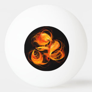 Balle De Ping Pong Art Abstrait Fireball
