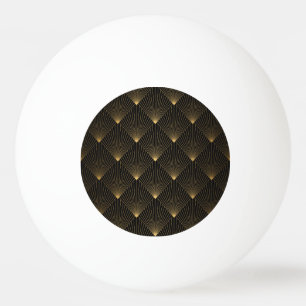 Balle De Ping Pong Art Déco : L'élégance de l'or noir.