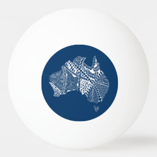 Balle De Ping Pong Art original de la carte Australie - Choisissez vo
