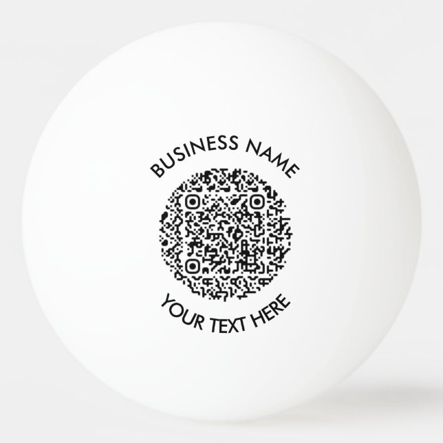 Balle De Ping Pong article promotionnel avec logo QR Code Scan Simple (Devant)