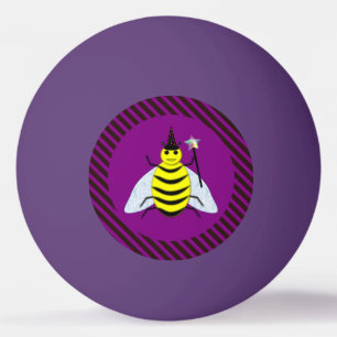 Balle De Ping Pong Assistant Abeille magique d'Halloween Purple et ba